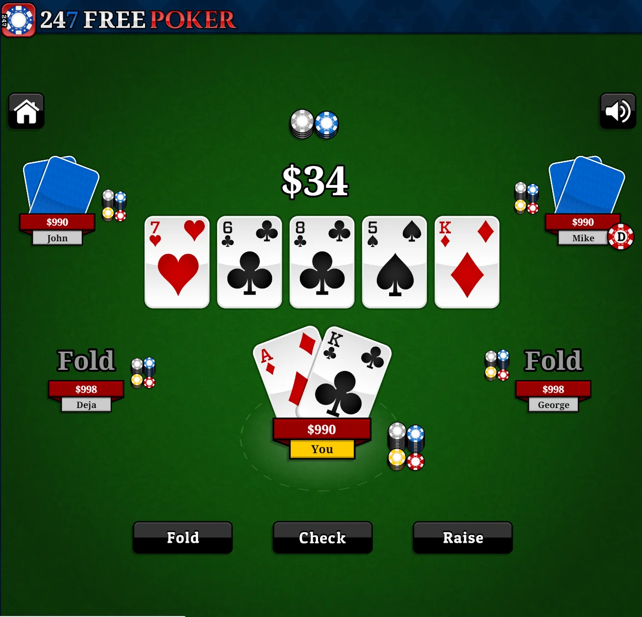 Poker face